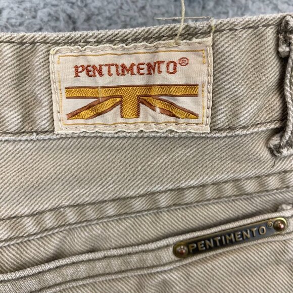 Vintage 70's Pentimento Brittania Denim khaki High Waist Womens Size 11 - Picture 5 of 11